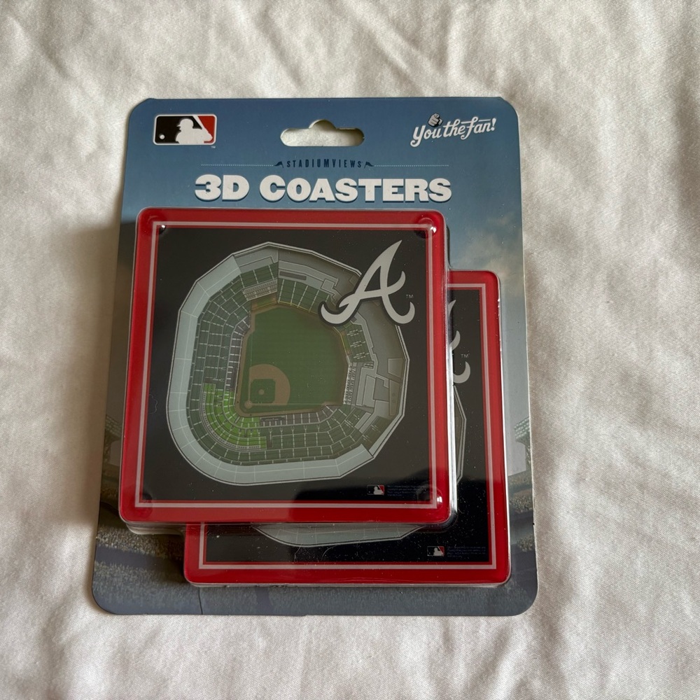 ✨ Host Pick ✨ ATLANTA BRAVES Stadium 3D Coasters 2 Pack